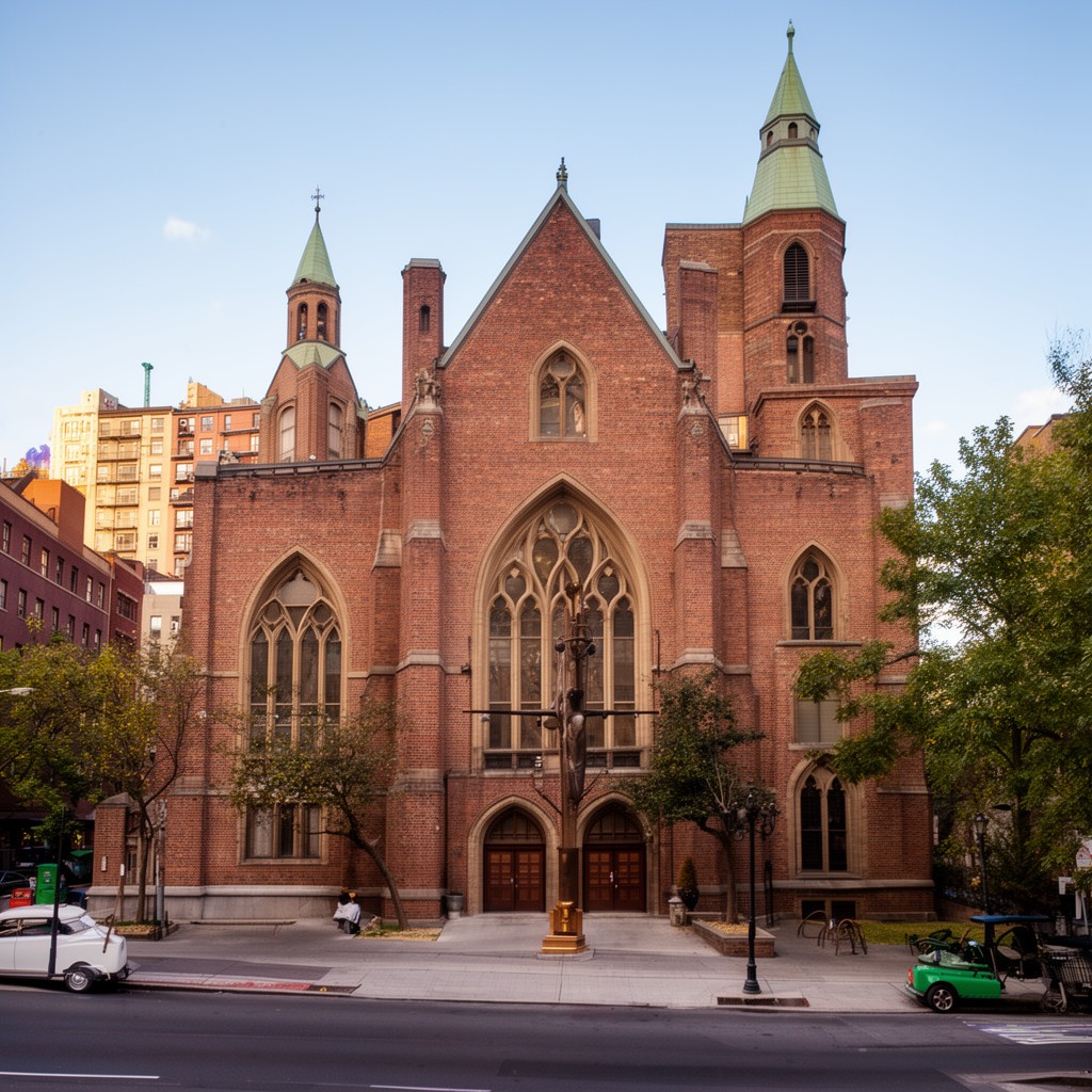 AI-generated illustration of St. Mark's Church in-the-Bowery