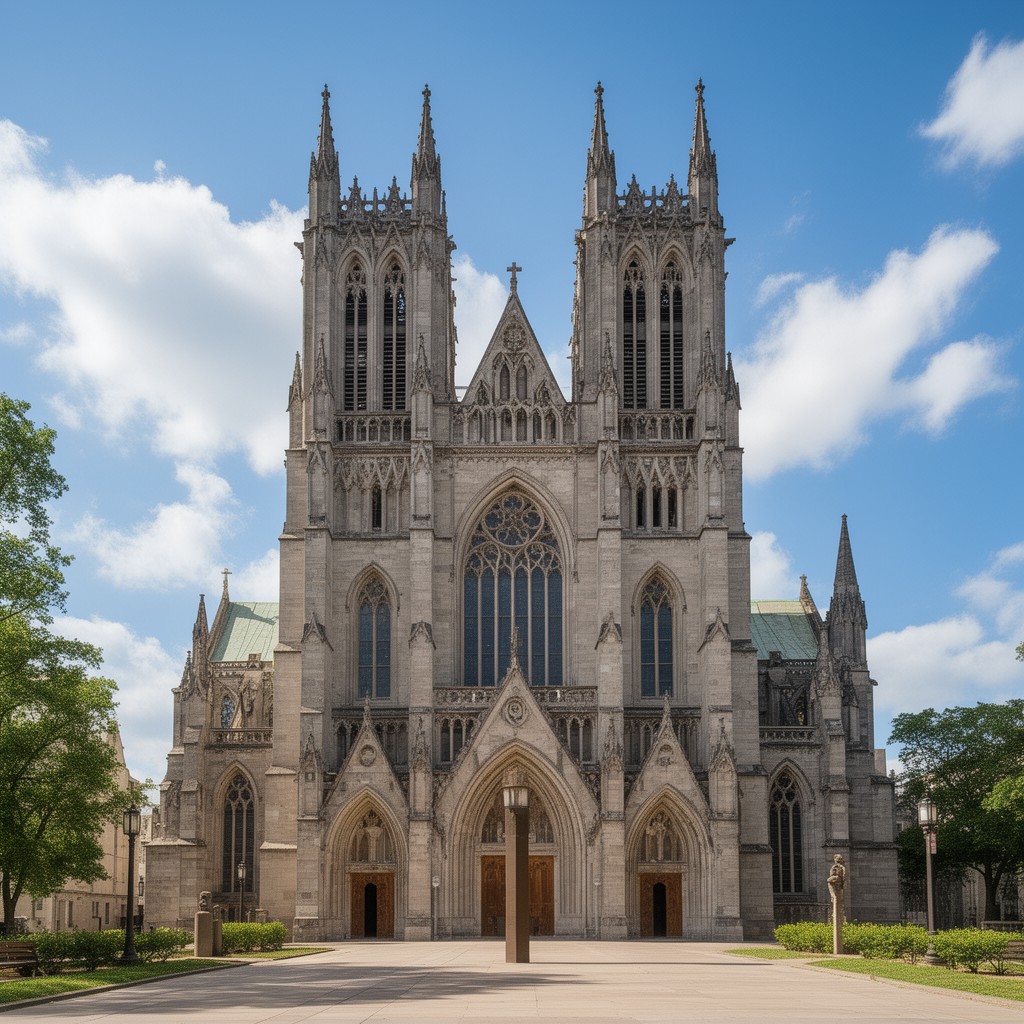 AI-generated illustration of National Cathedral