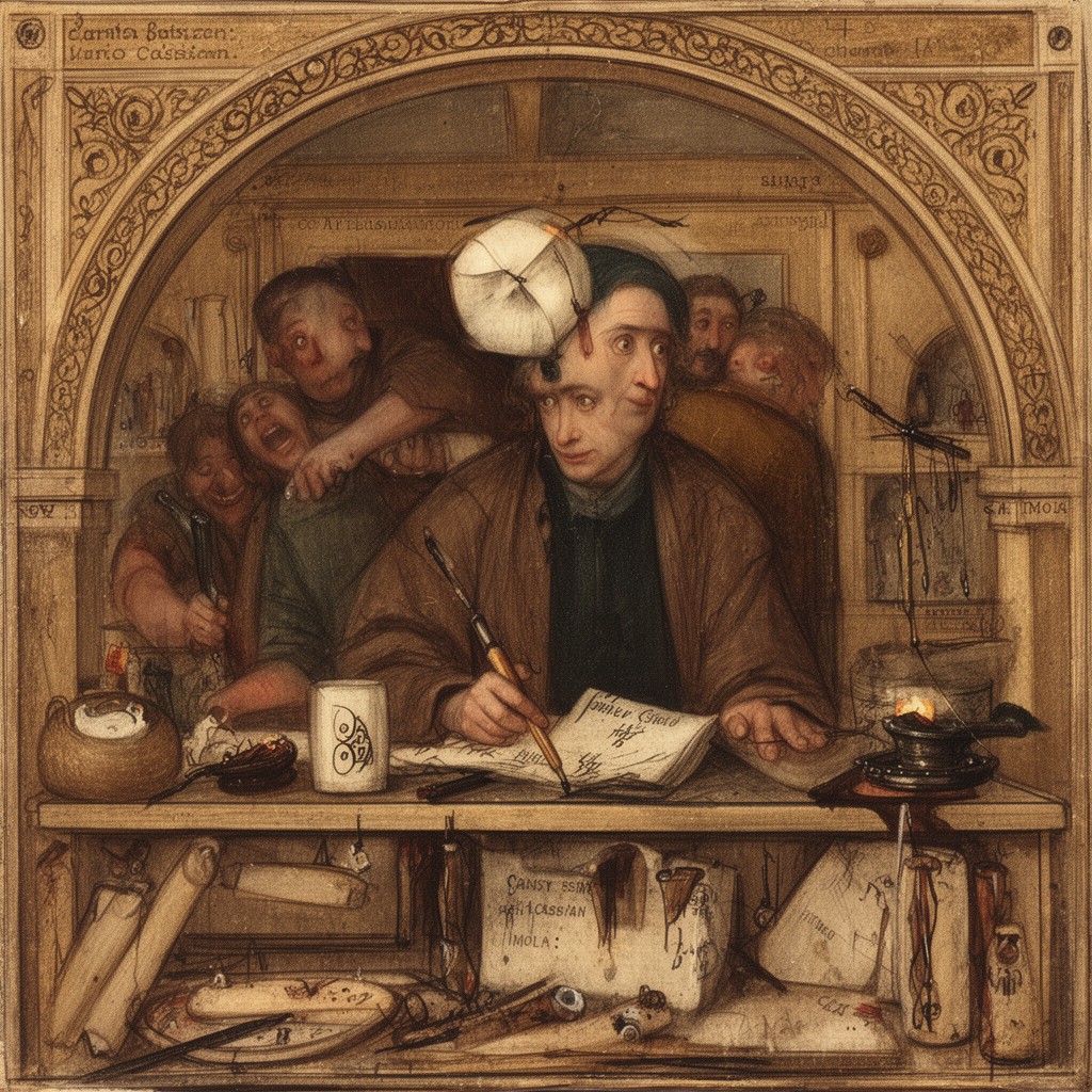 AI-generated illustration of Saint Cassian of Imola
