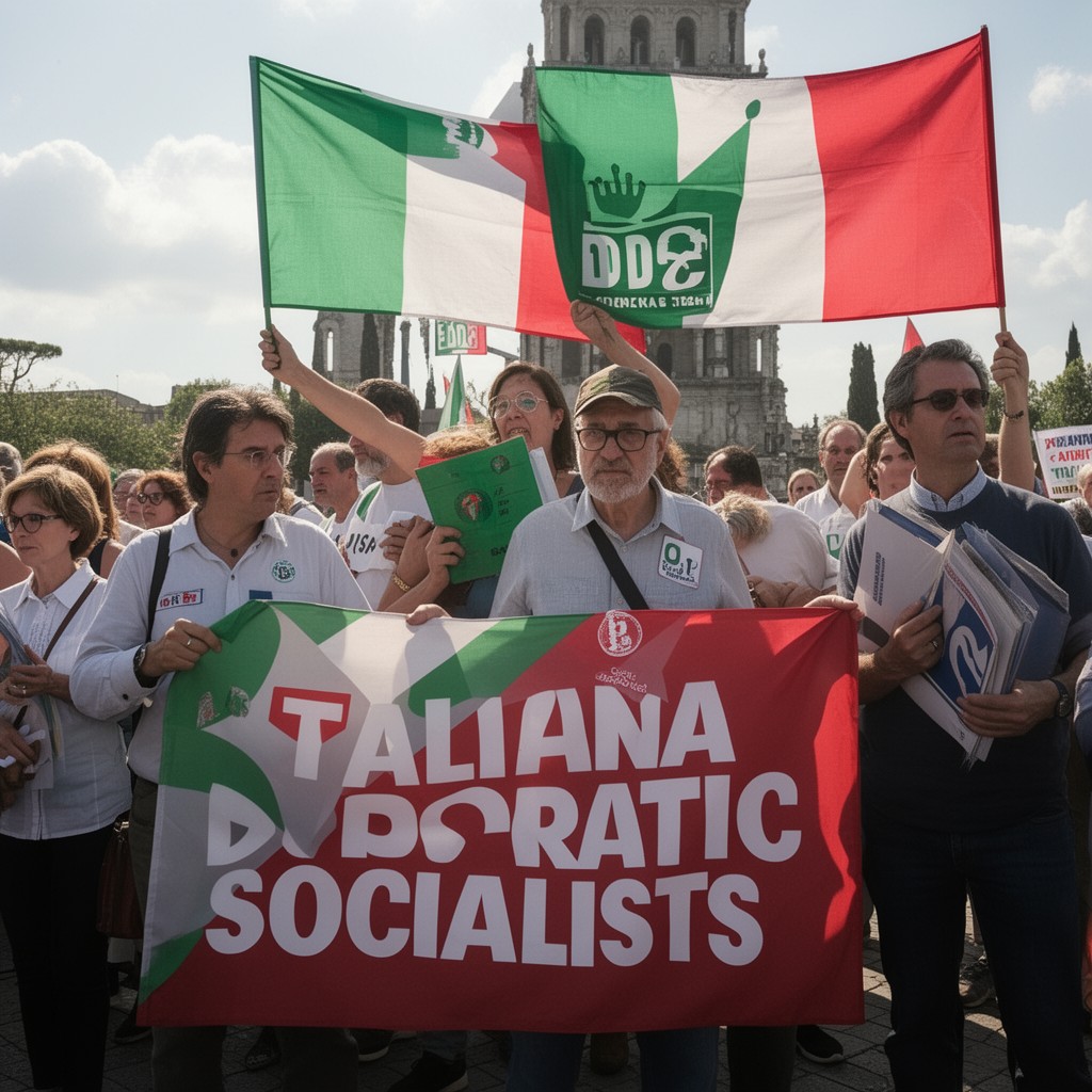 AI-generated illustration of Italian Democratic Socialists