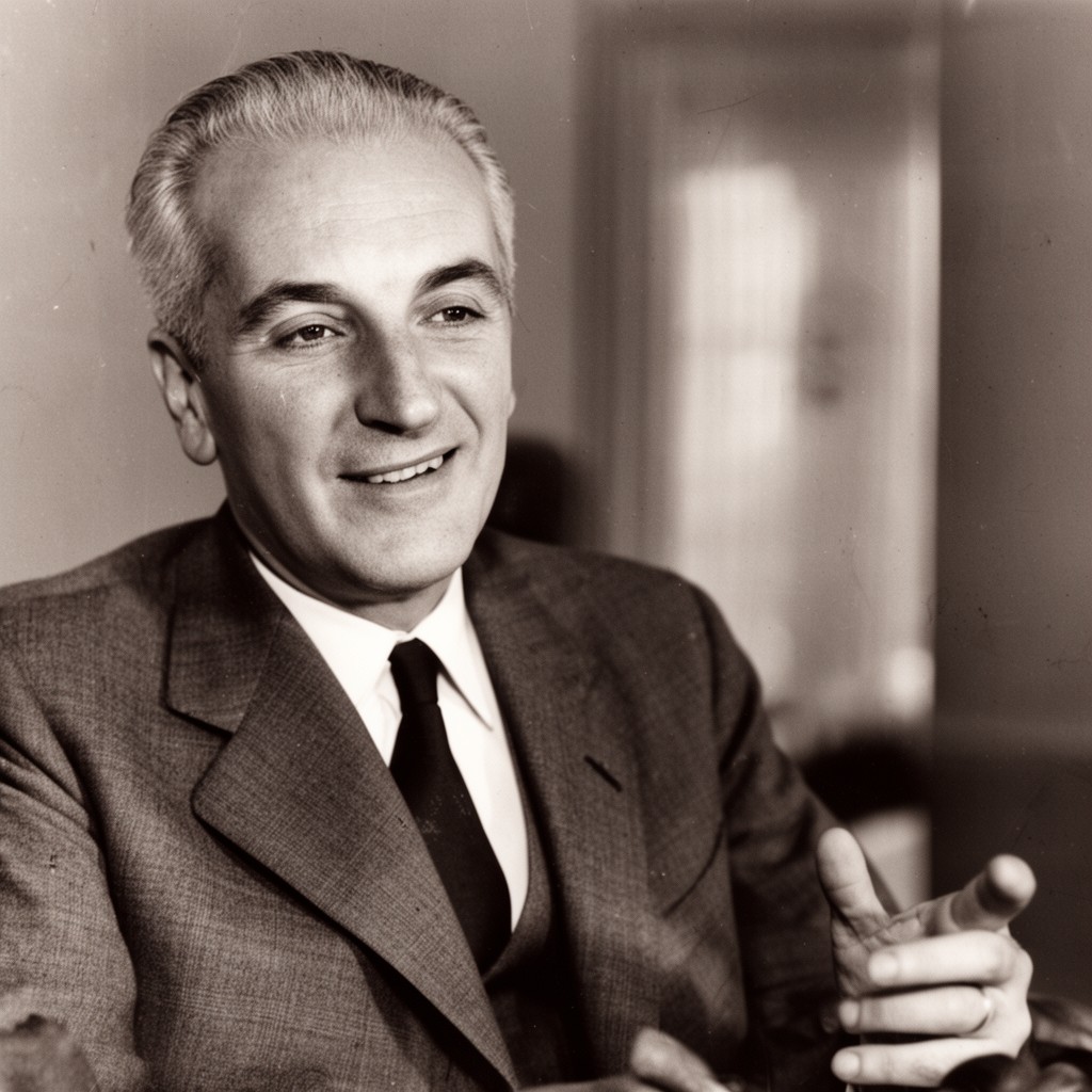AI-generated illustration of Pietro Nenni