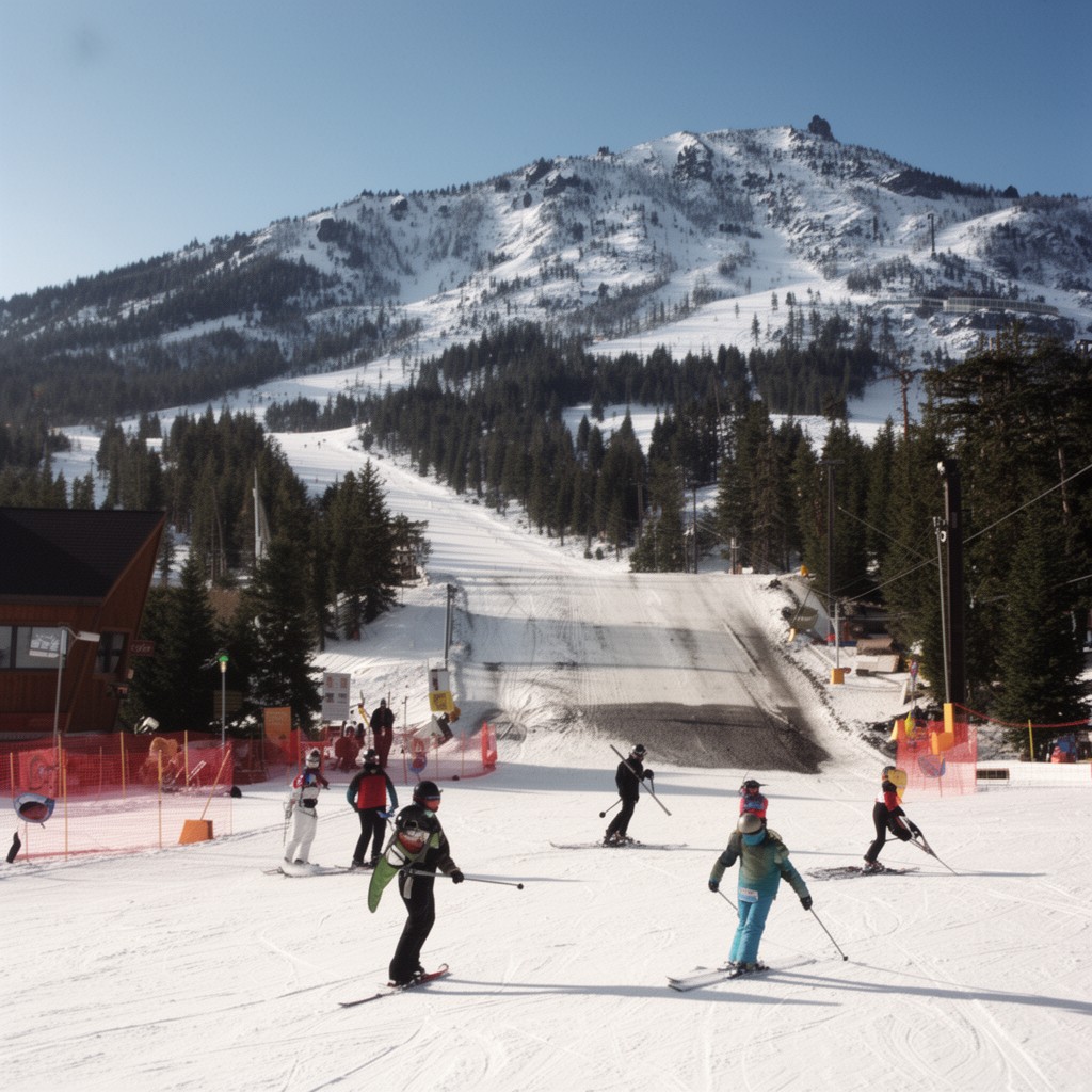 AI-generated illustration of Mammoth Mountain Ski Area