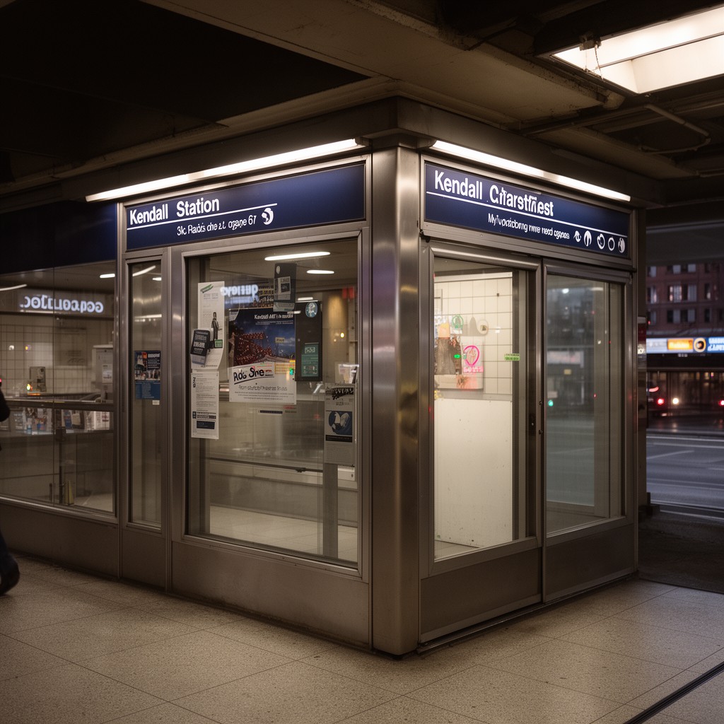 AI-generated illustration of Kendall/MIT station