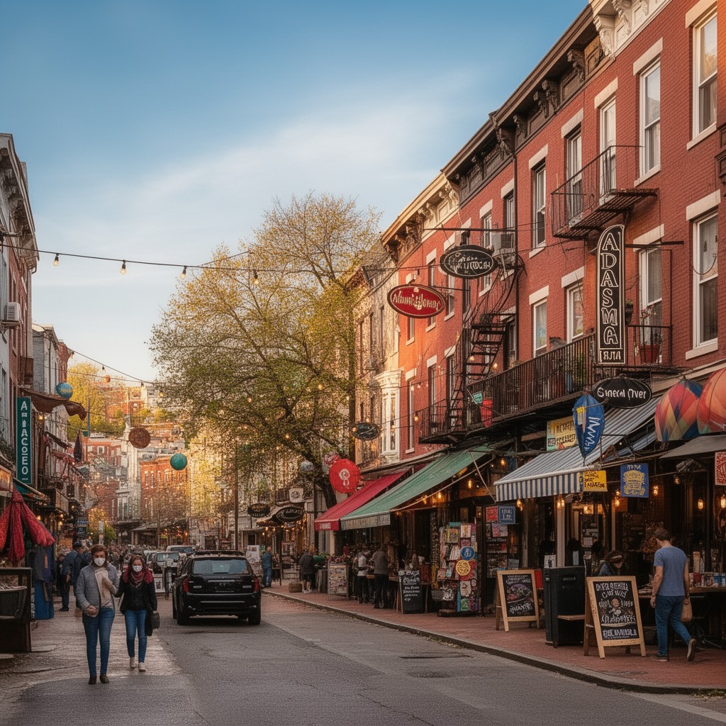 AI-generated illustration of Adams Morgan