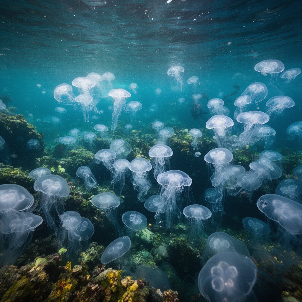 AI-generated illustration of Jellyfish Lake