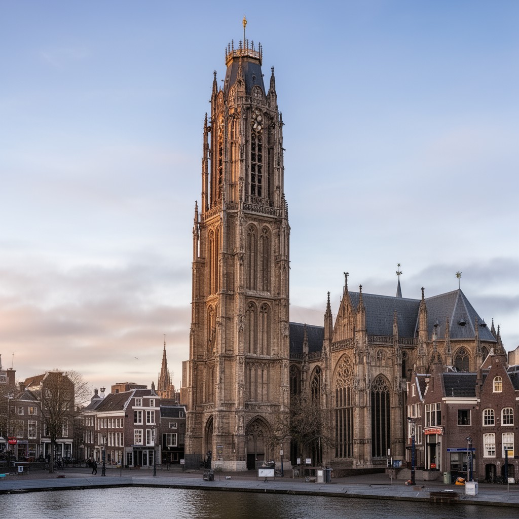 AI-generated illustration of St. Martin's Cathedral, Utrecht