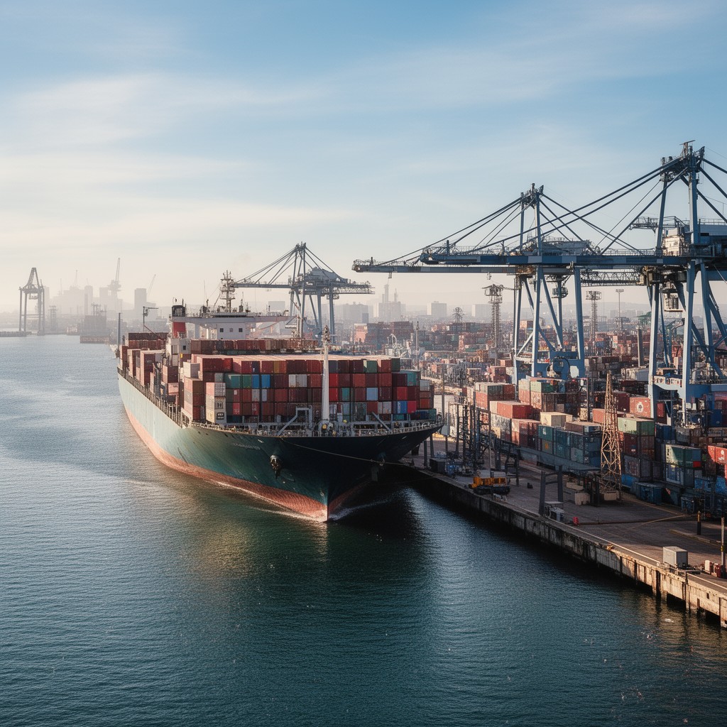 AI-generated illustration of Port of Long Beach