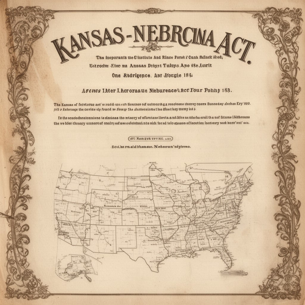 AI-generated illustration of Kansas–Nebraska Act