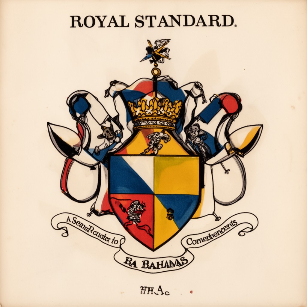 AI-generated illustration of Royal Standard of the Bahamas