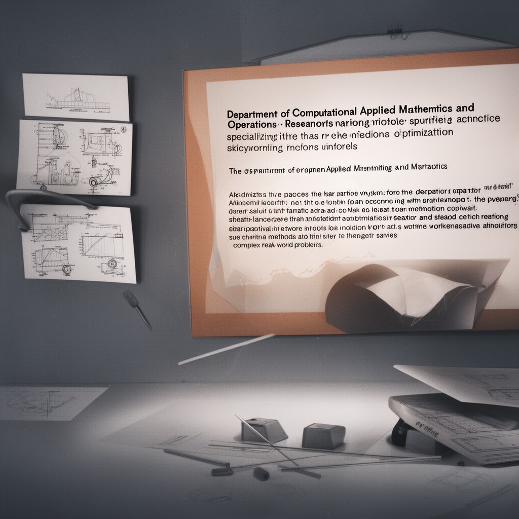 AI-generated illustration of Department of Computational Applied Mathematics and Operations Research