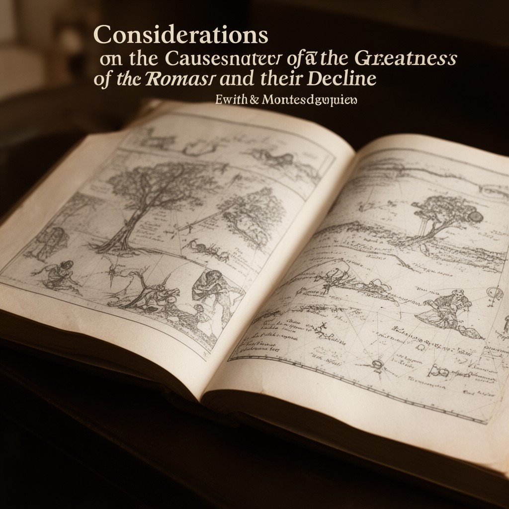 AI-generated illustration of Considerations on the Causes of the Greatness of the Romans and their Decline