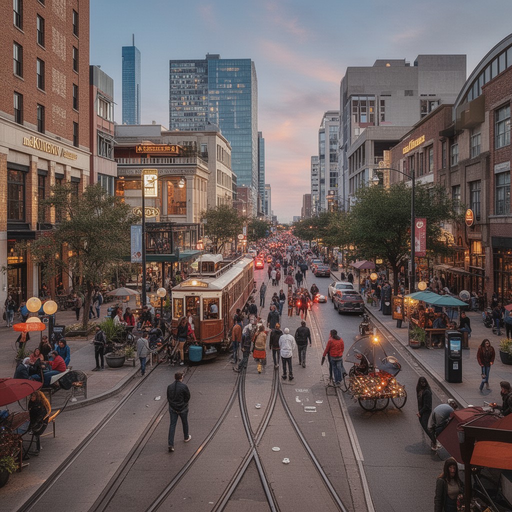 AI-generated illustration of McKinney Avenue