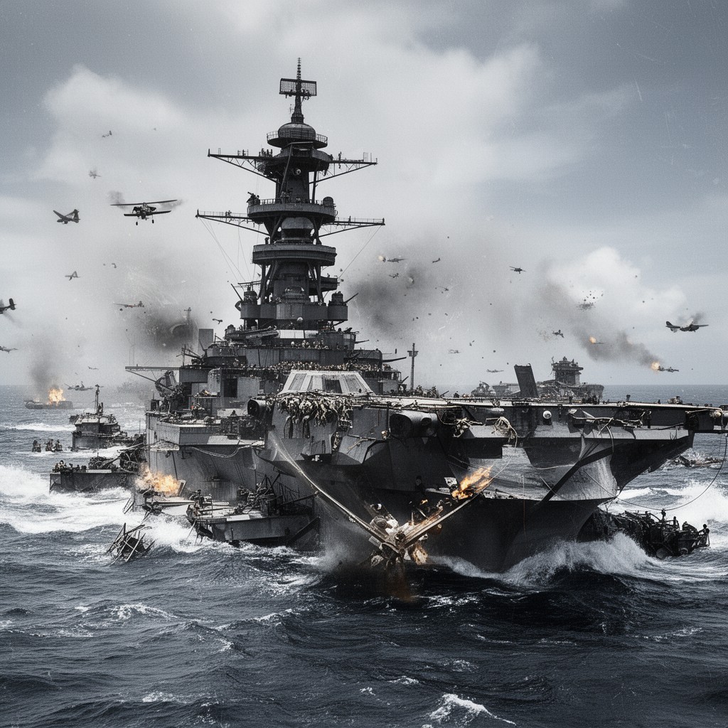 AI-generated illustration of Battle of the Sibuyan Sea
