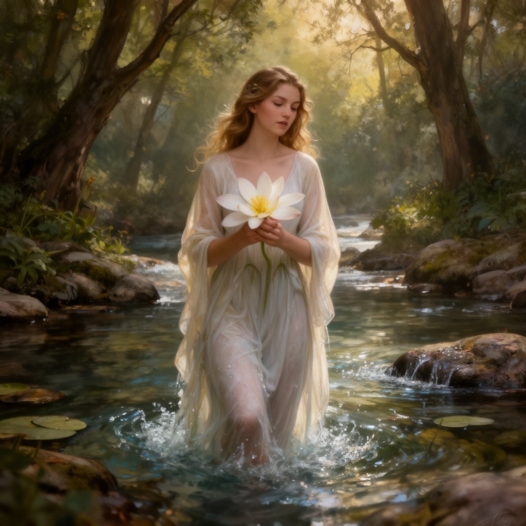 AI-generated illustration of Arethusa (nymph in Greek mythology)