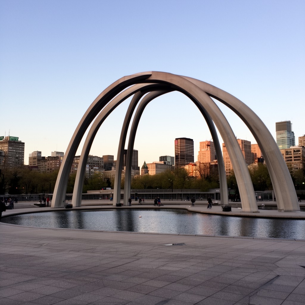 AI-generated illustration of Freedom Arches