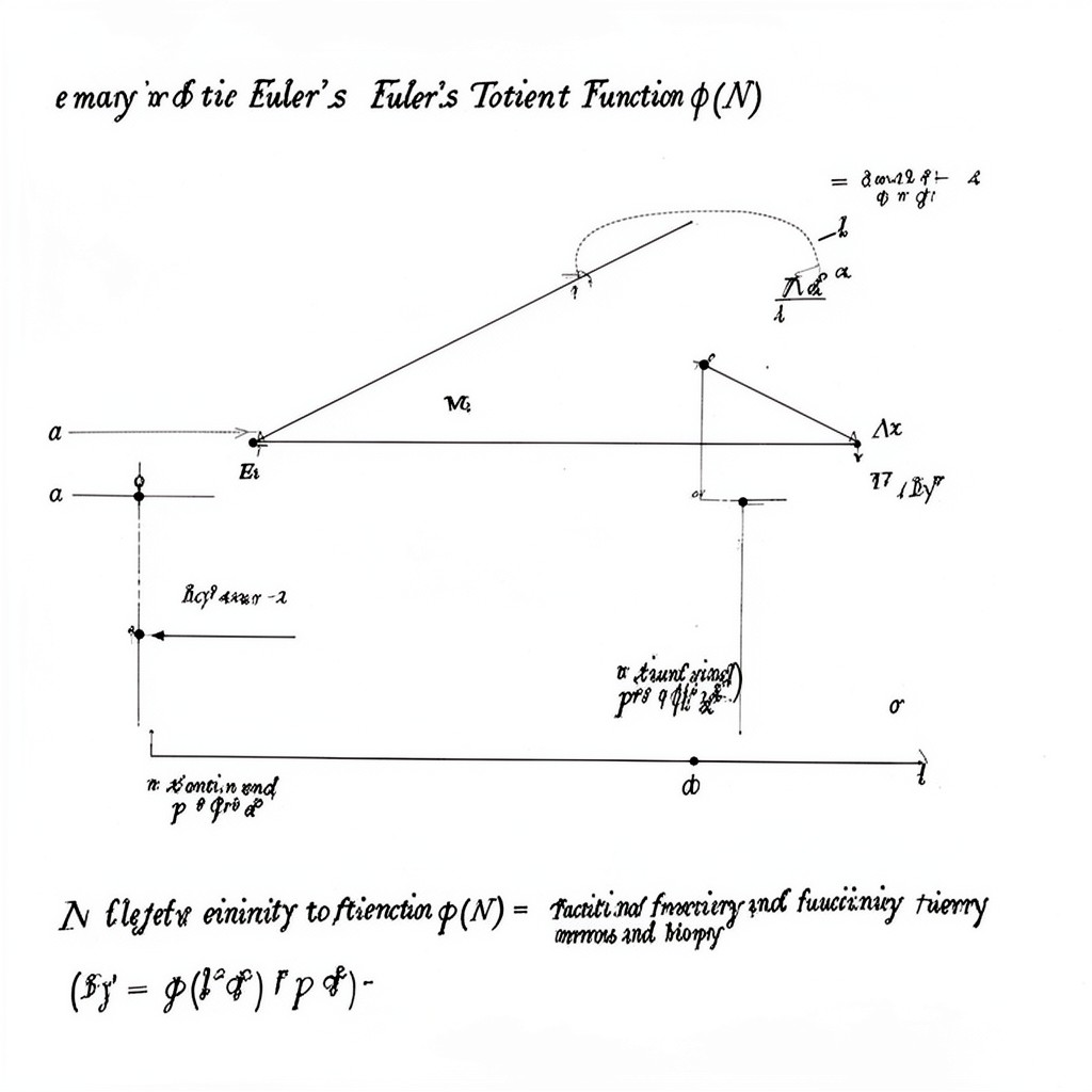 AI-generated illustration of Euler’s totient function φ(n)