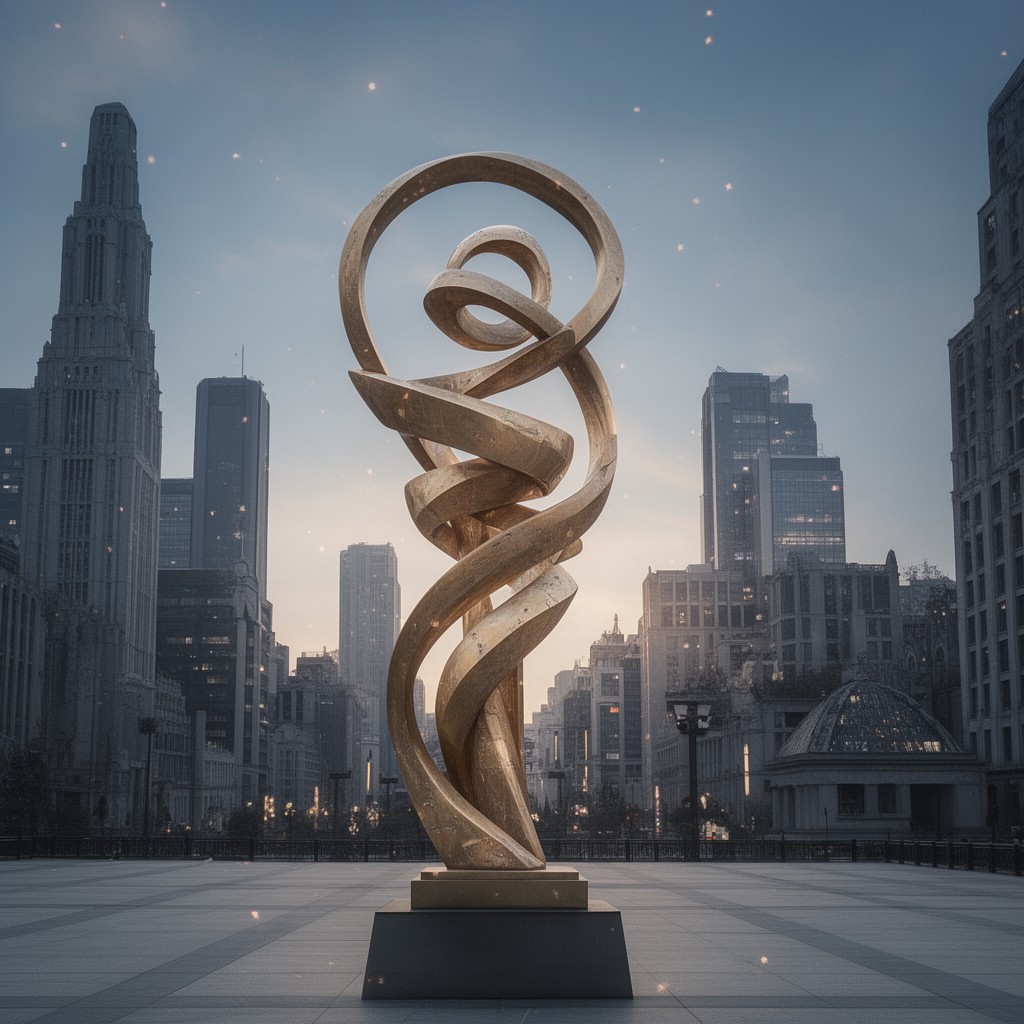AI-generated illustration of National Urban Sculpture Award of China