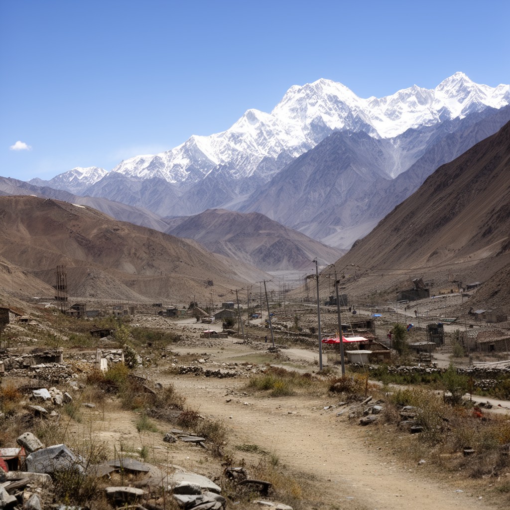 AI-generated illustration of China–Pakistan border