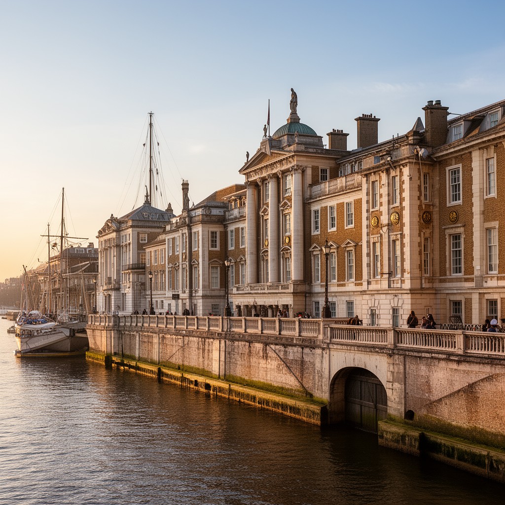 AI-generated illustration of Greenwich Hospital (Royal Hospital for Seamen), Greenwich