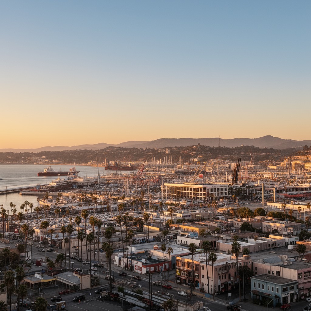 AI-generated illustration of Long Beach