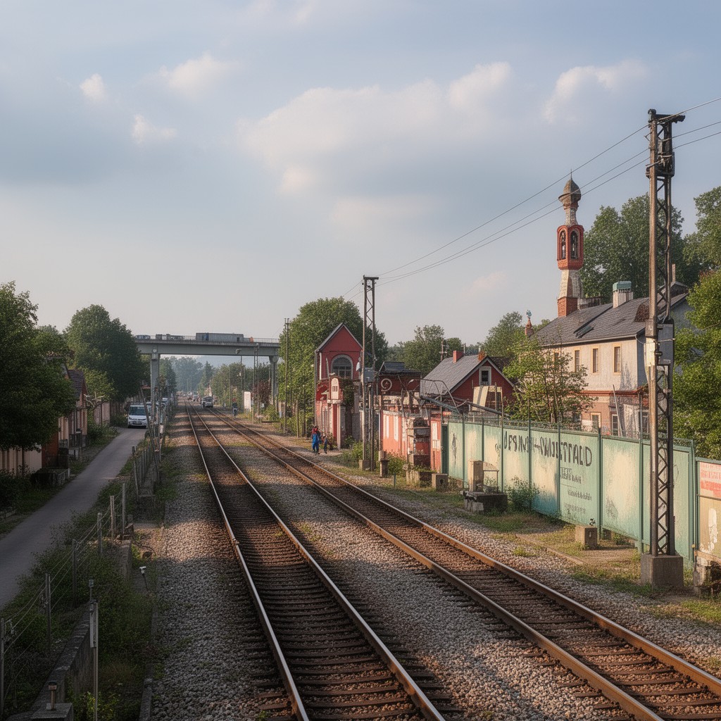 AI-generated illustration of Dresden–Werdau railway