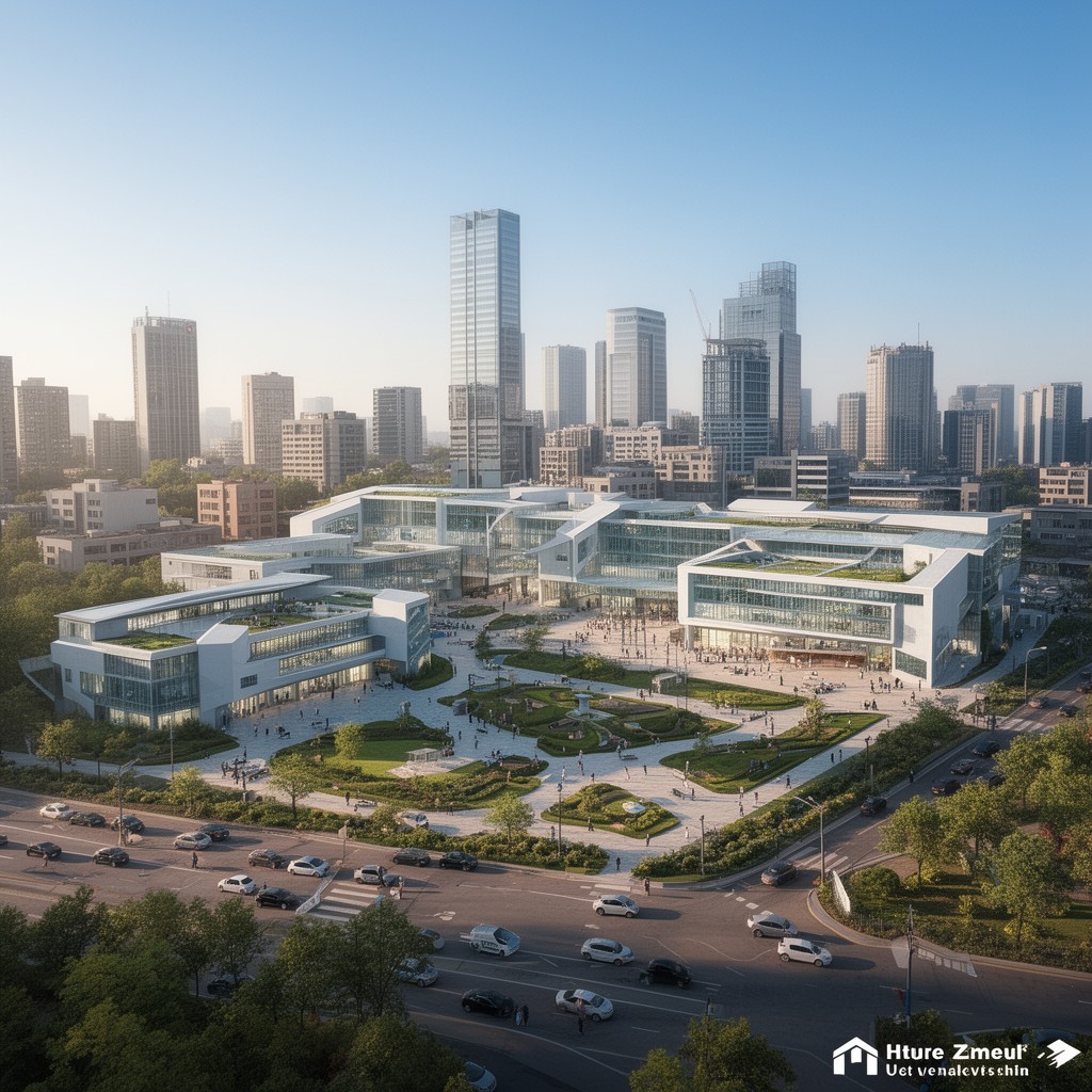 AI-generated illustration of Future City Campus