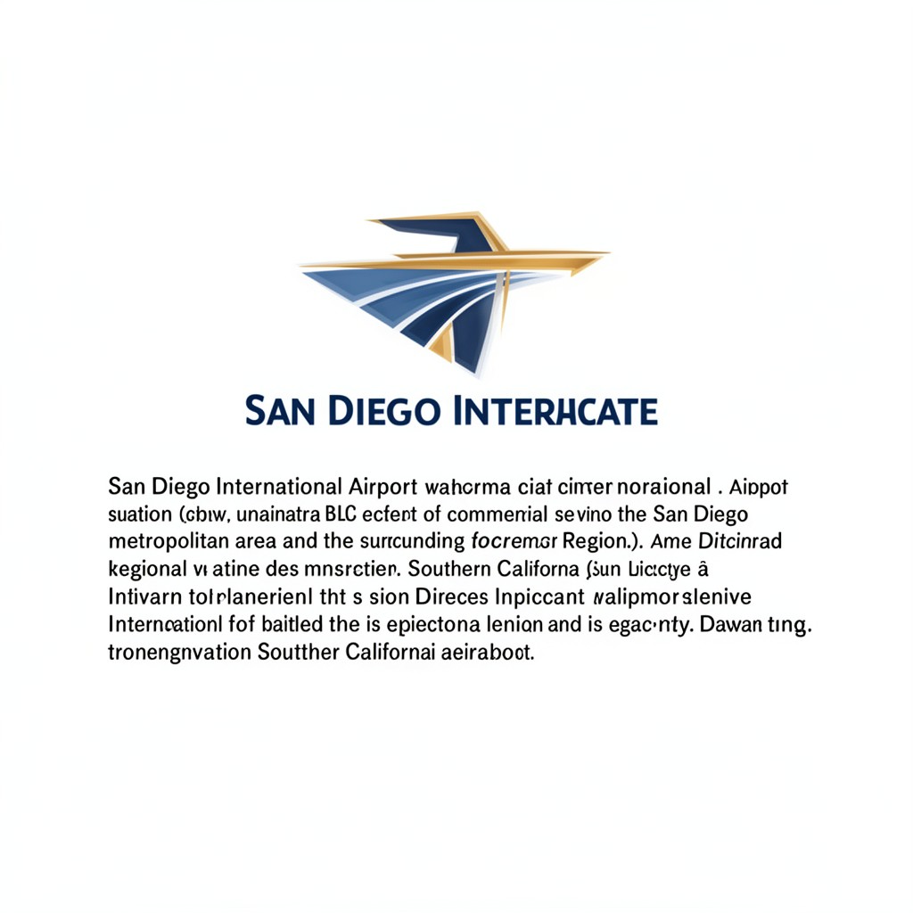 AI-generated illustration of San Diego International Airport