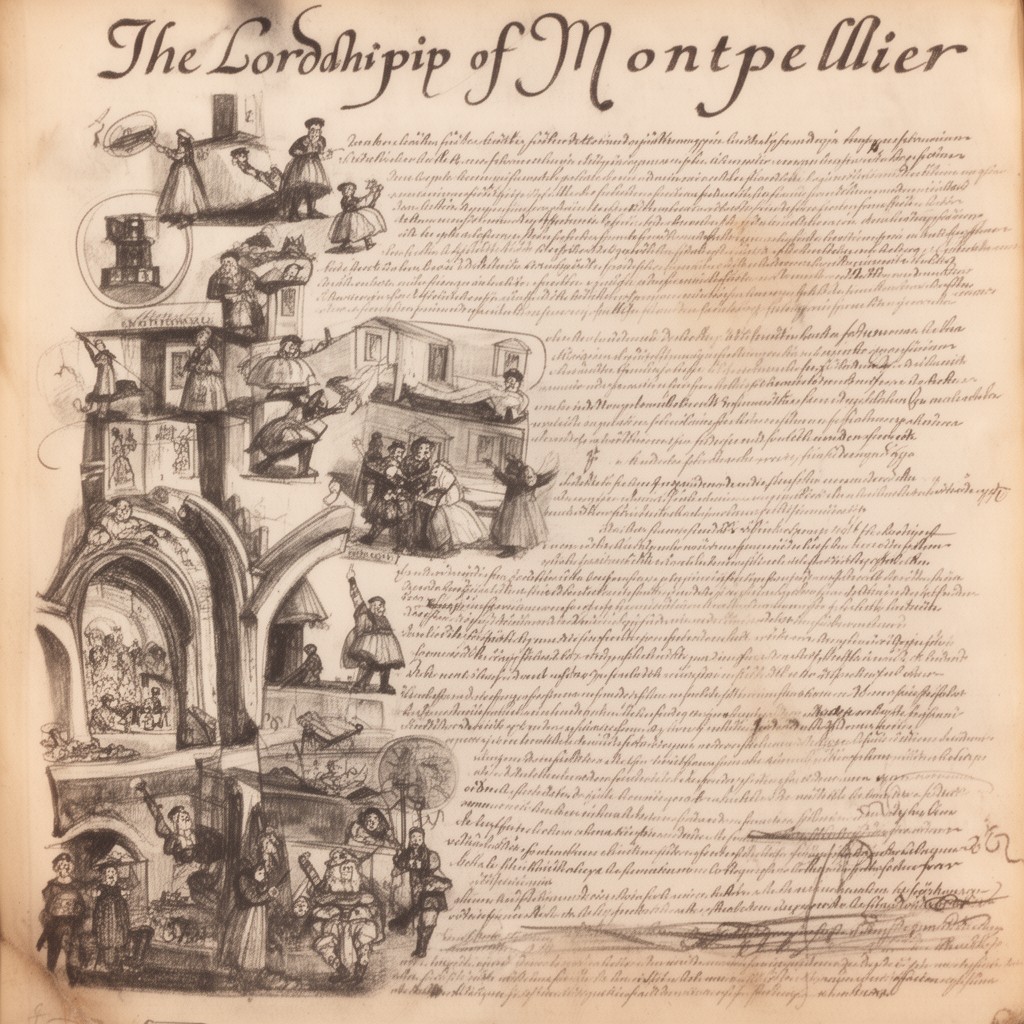 AI-generated illustration of Lordship of Montpellier (temporarily)