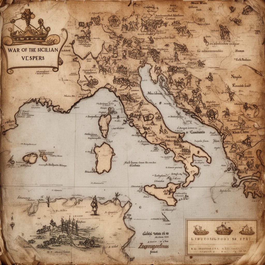 AI-generated illustration of War of the Sicilian Vespers