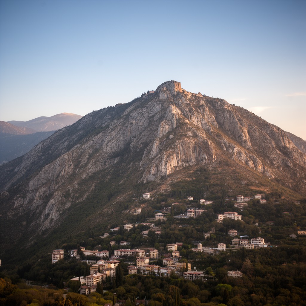 AI-generated illustration of Mount Ida (through Dardanus traditions)