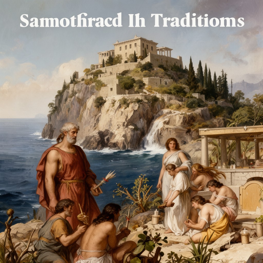 AI-generated illustration of Samothrace (through Iasion traditions)