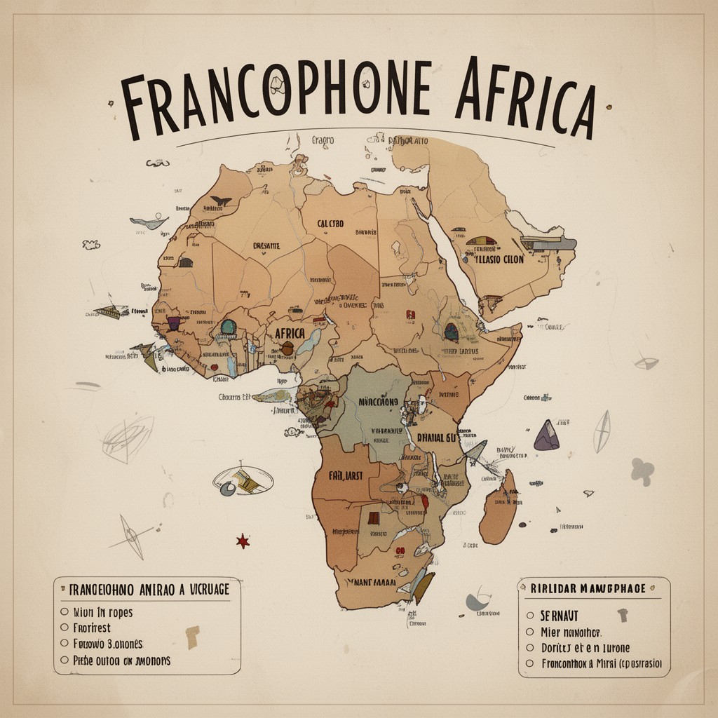 AI-generated illustration of Francophone Africa