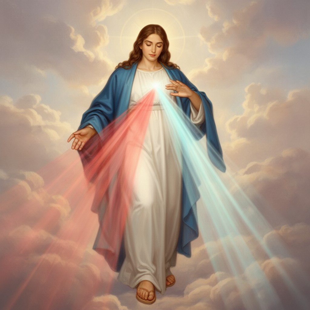 AI-generated illustration of Divine Mercy Sunday