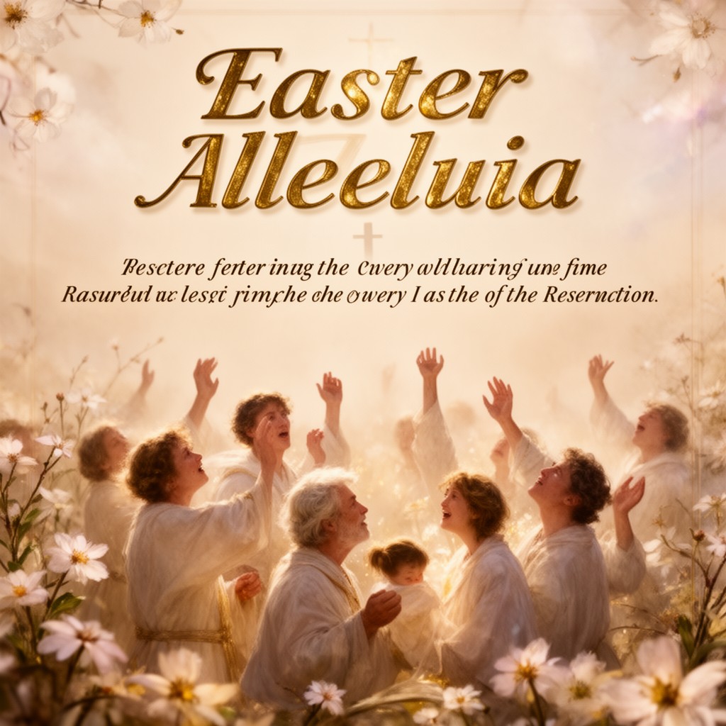 AI-generated illustration of Easter Alleluia