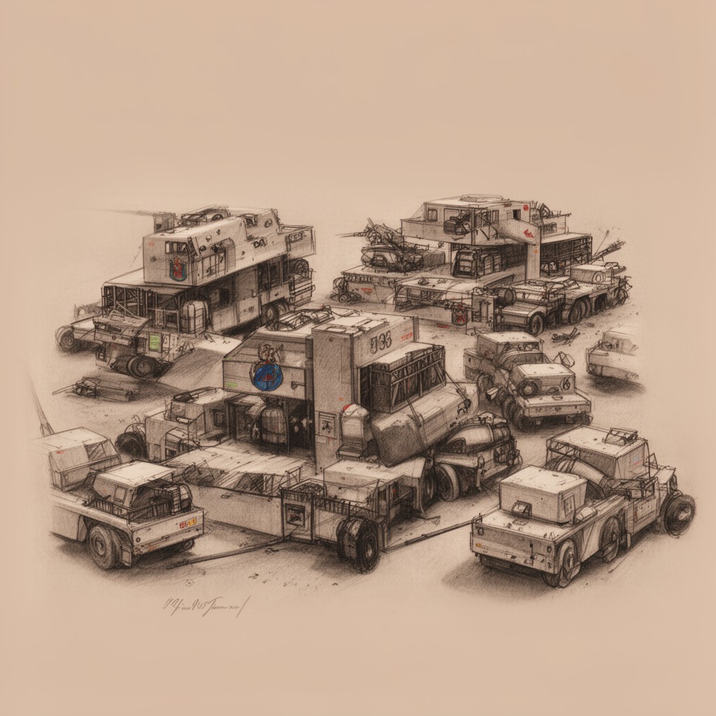 AI-generated illustration of 593rd Expeditionary Sustainment Command