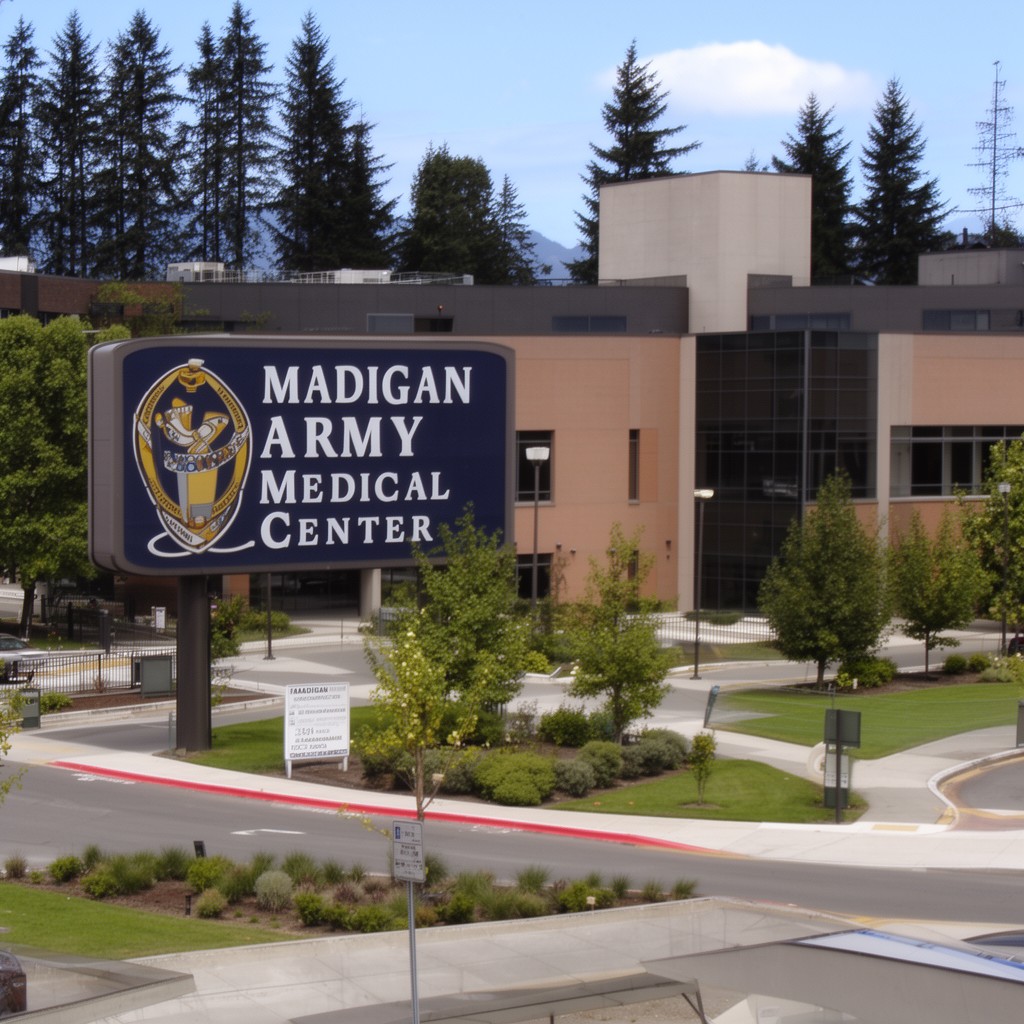 AI-generated illustration of Madigan Army Medical Center