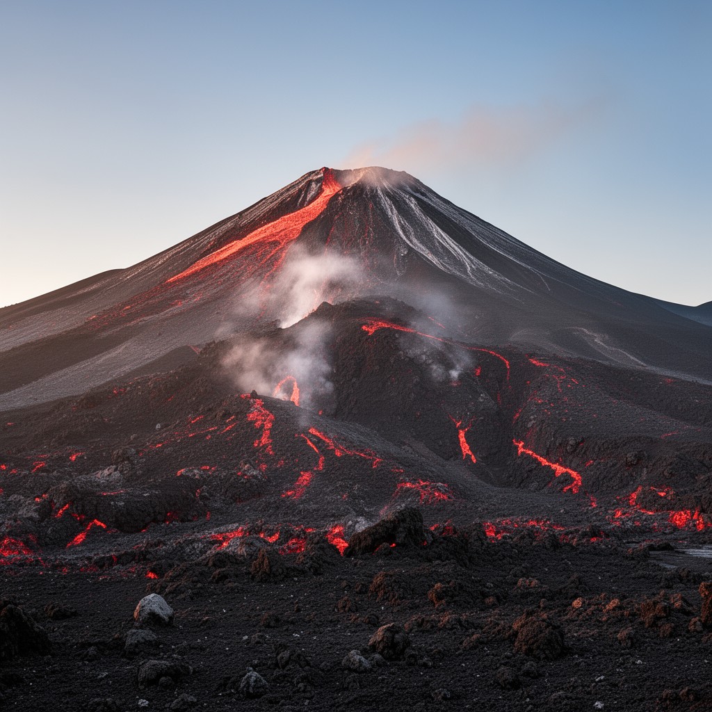 AI-generated illustration of Mount Etna
