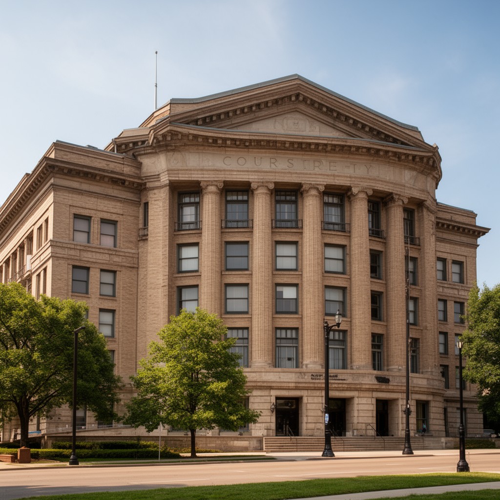 AI-generated illustration of Jackson County Courthouse (Independence, Missouri)