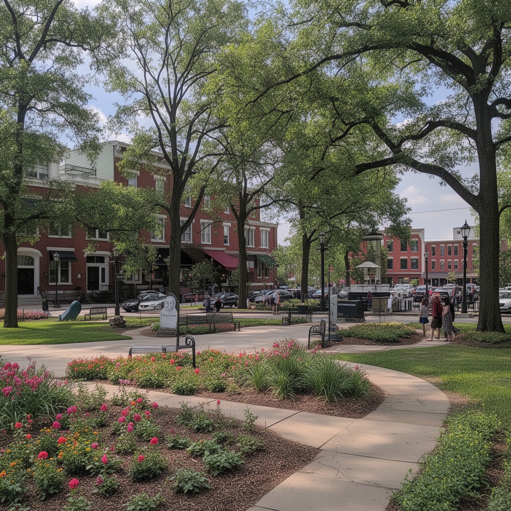AI-generated illustration of Harry S. Truman Presidential Walking Trail (around the Square)