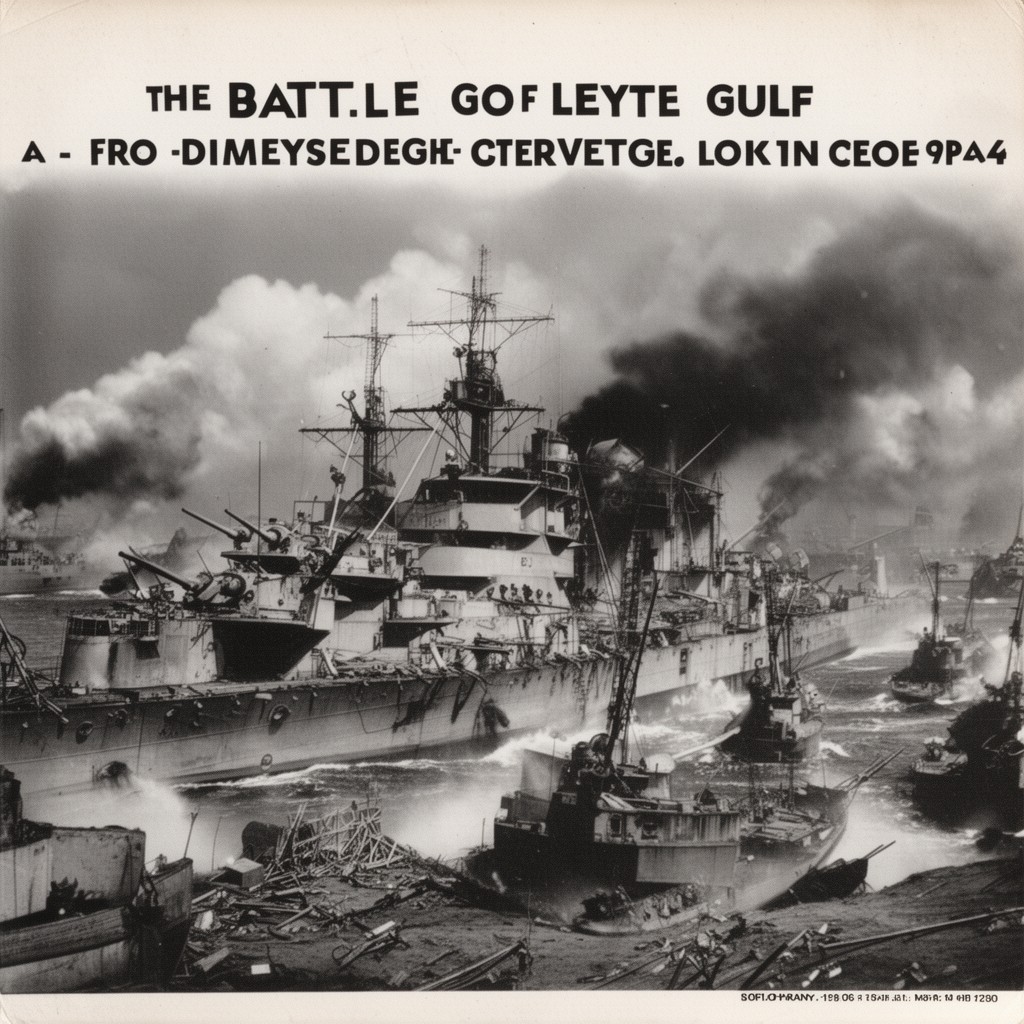 AI-generated illustration of Battle of Leyte Gulf