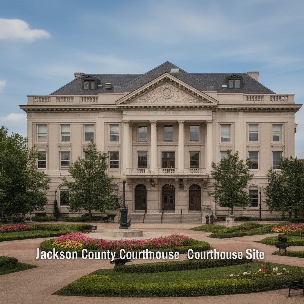 AI-generated illustration of Jackson County Courthouse (historic courthouse site)