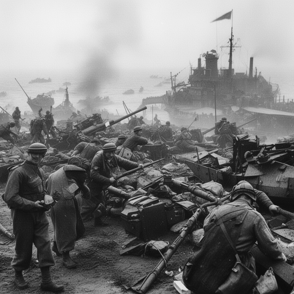 AI-generated illustration of Battle of Dunkirk