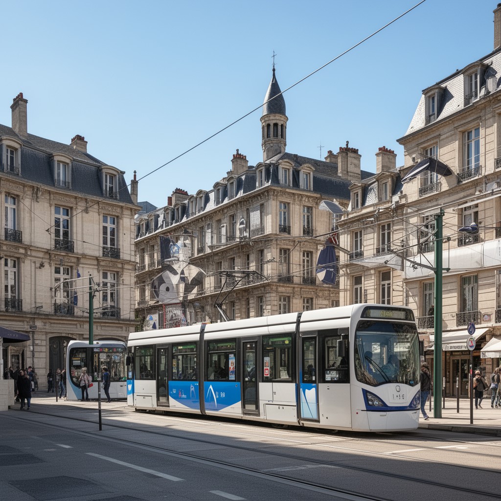 AI-generated illustration of Tramway de Reims