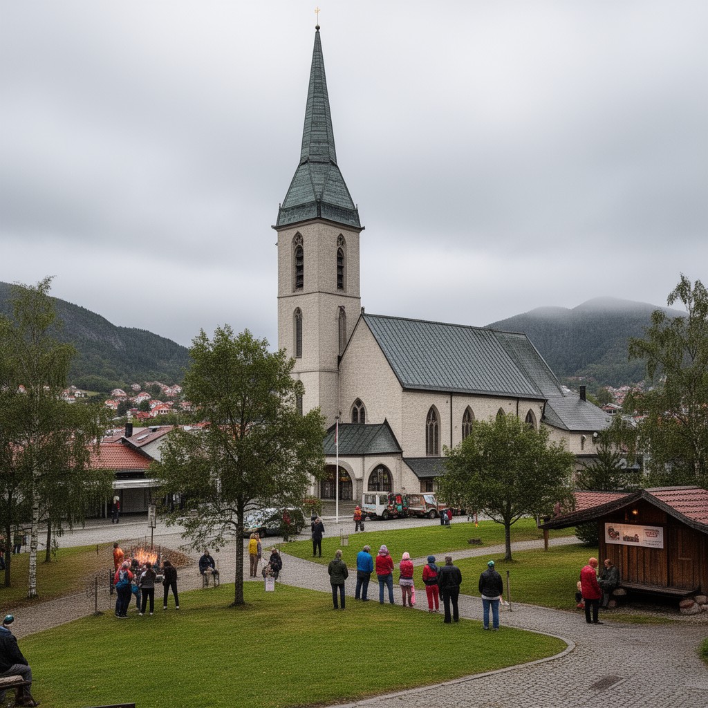 AI-generated illustration of Church of Norway
