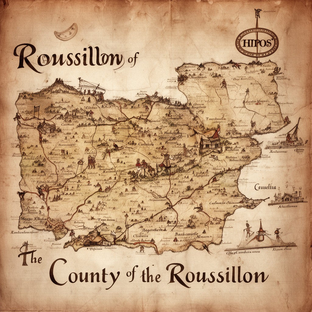 AI-generated illustration of County of Roussillon