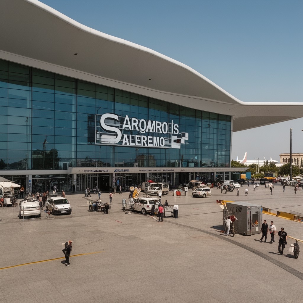 AI-generated illustration of Palermo Airport