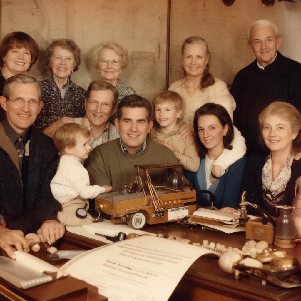 AI-generated illustration of Waggoner family