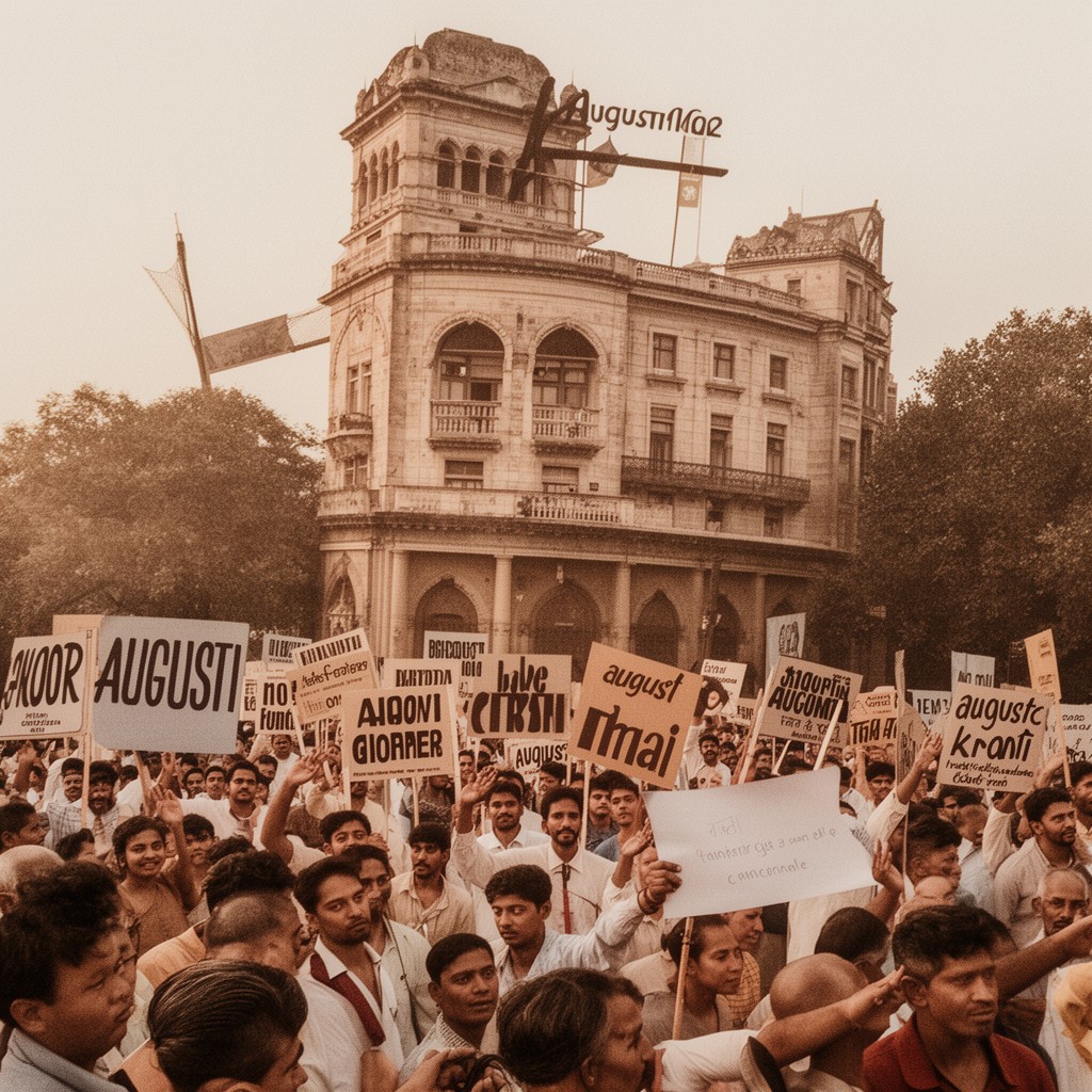 AI-generated illustration of August Kranti