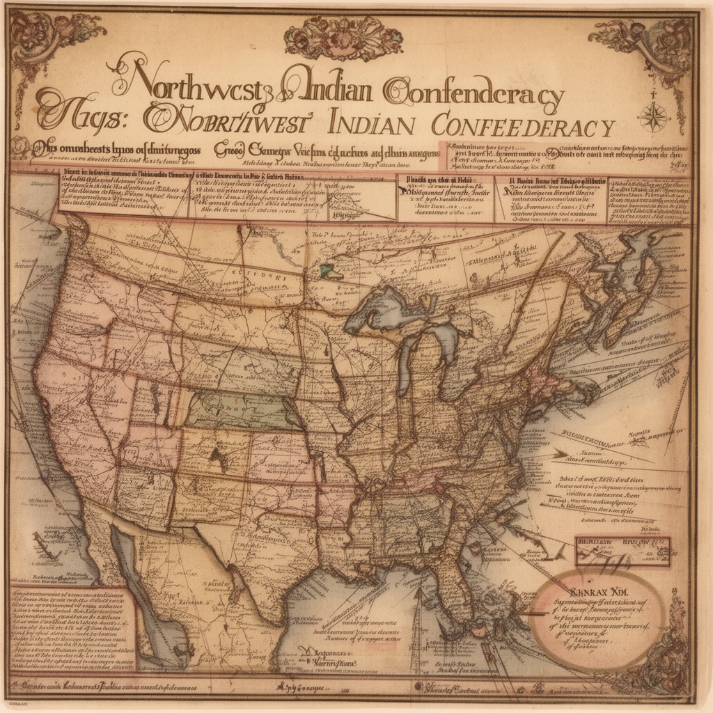 AI-generated illustration of Northwest Indian Confederacy