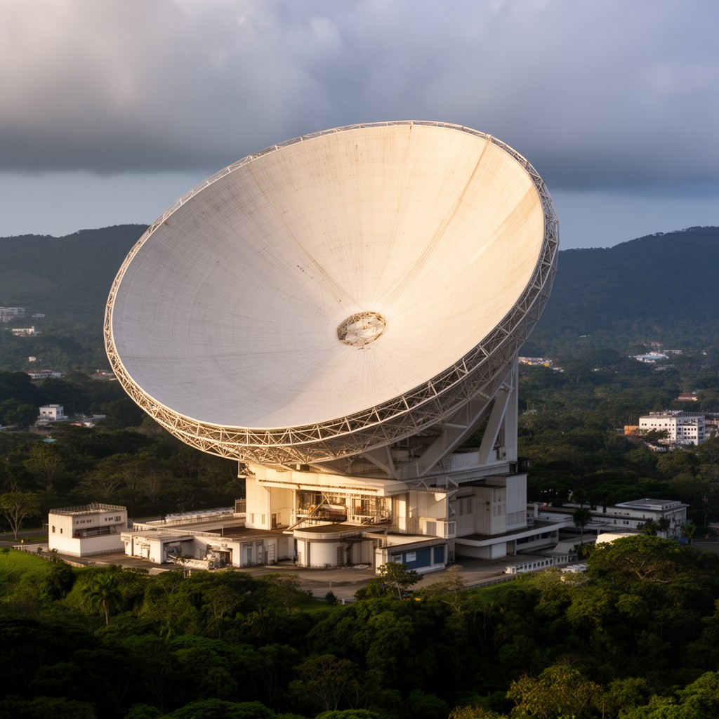AI-generated illustration of Arecibo Observatory